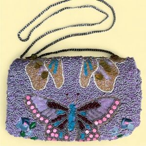 butterfly beaded bag